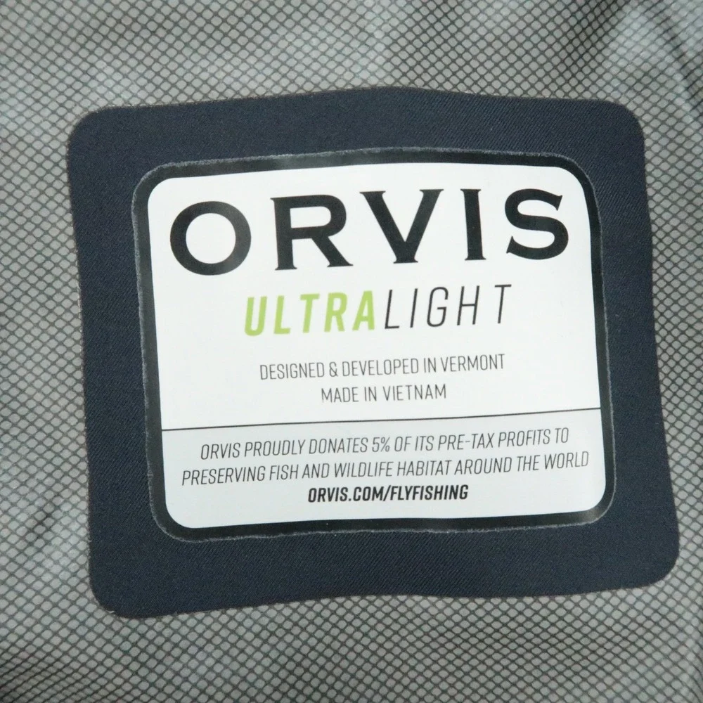 Orvis Jacket Mens XXL Navy Blue Ultralight Storm 2.5L Full Zip Hooded Waterproof